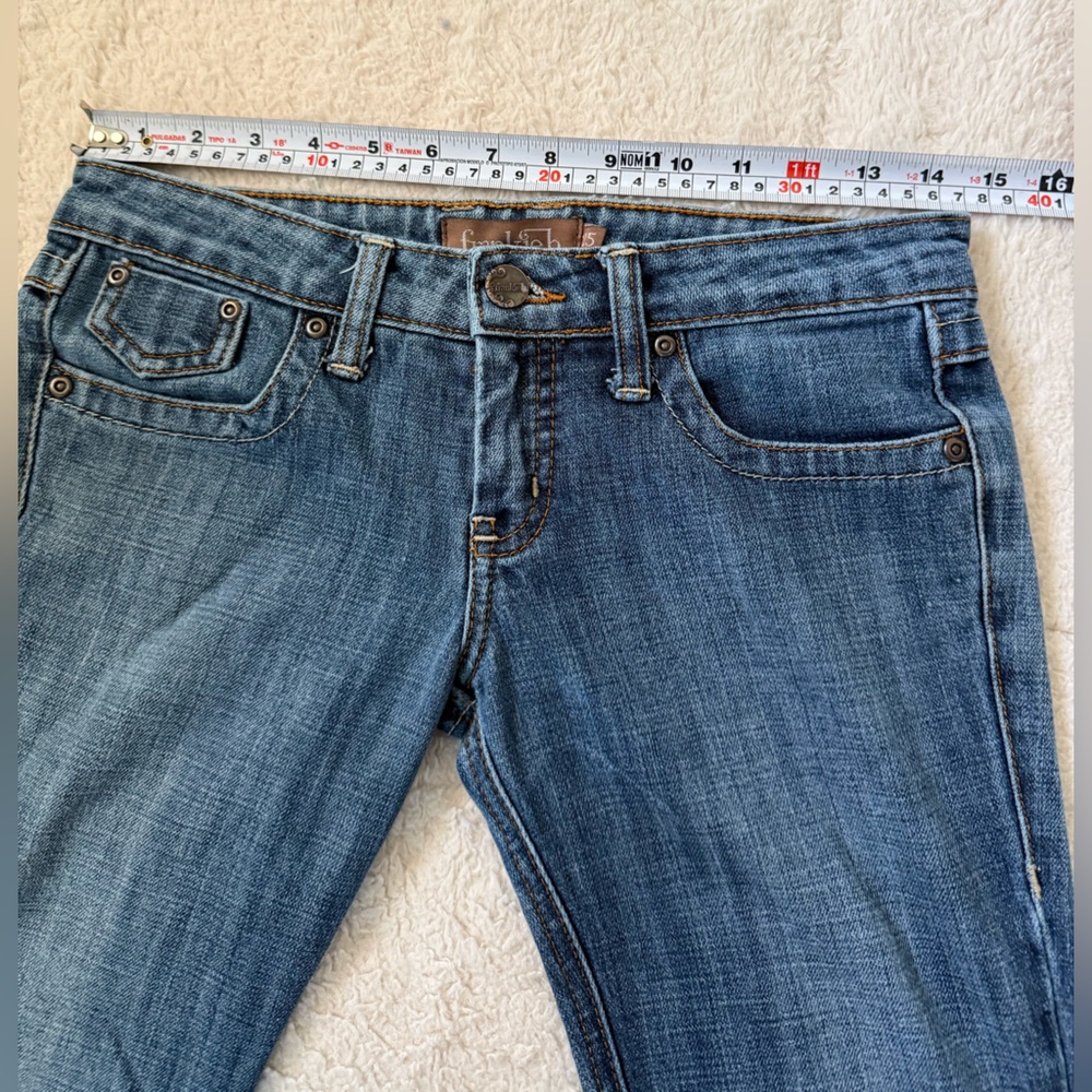 Y2K Frankie B Low-Rise Skinny Jeans • Rhinestone Peace Sign • Size 25 - Picture 6 of 6
